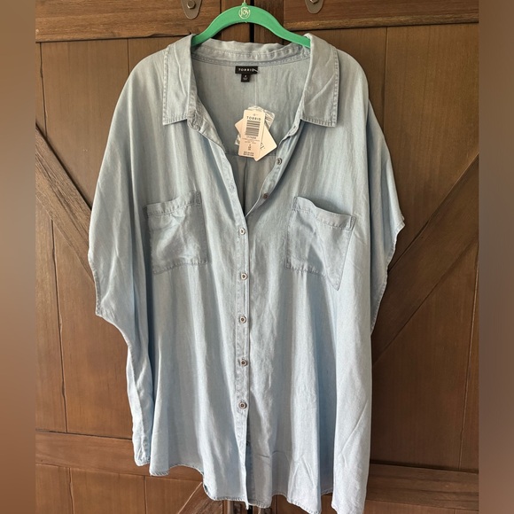 NEW✨TORRID Dolman Chambray Size 4 - Picture 5 of 8